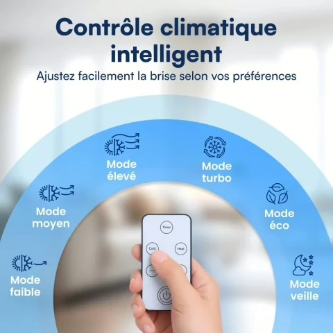 Coolizi climatiseur portable avec contrôle climatique intelligent et télécommande
