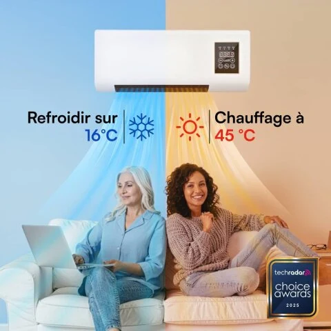 Coolizi climatiseur portable refroidissement à 16°C et chauffage à 45°C